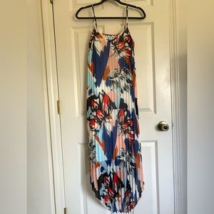 Bar III Small Floral Print Asymmetrical Maxi Dress